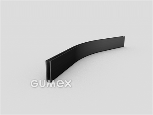 "U" Gummiprofil, 20x5/3mm, 70°ShA, EPDM, -40°C/+100°C, schwarz, 